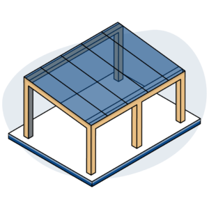 Terrassenüberdachung aus Holz