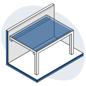 Terrassenüberdachung mit Flachdach