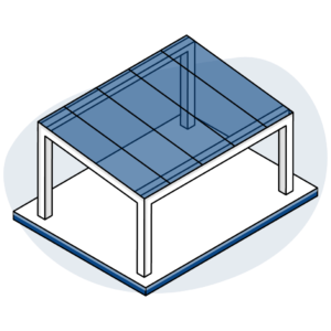 Terrassenüberdachung mit Glasdach